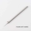 leather crochet hook, leather hook needle, bag repair, return stitches by hand