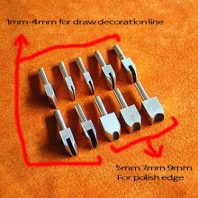leather tools copper Edge Creaser, edge scriber, edge polisher, hot edge detector, edge shaver, leathercraft tool leather tools copper Edge Creaser, edge scriber, edge polisher, hot edge detector, edge shaver, leathercraft tool