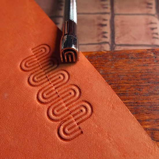 leathercraft tool, leather craft tool, leather stamps, Border U