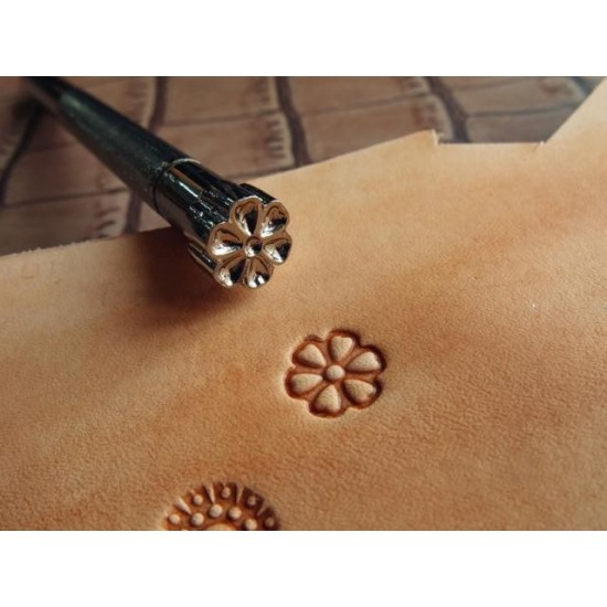 Leather stamp, leather craft tools, leathercraft tool, center flower-4