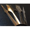 Customer order oblique Hermes style chisel, pricking iron, handmade critically