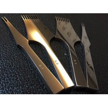 Customer order oblique Hermes style chisel, pricking iron, handmade critically
