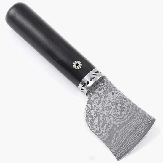 Leather knife, leathercraft cutting knife, leathercraft tool, Damascus steel, No.2