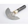 Round knife, leathercraft cutting knife, leathercraft tool, Damascus steel, No.4