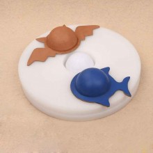 Leather animal moulds with leather die