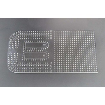Acrylic template for stitching holes, stitching holes ruler