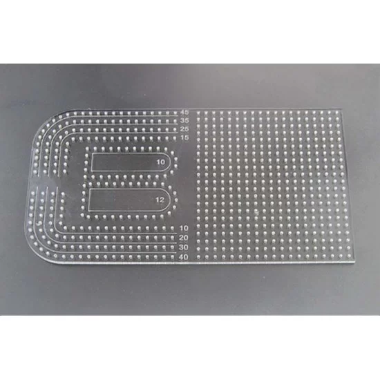 Acrylic template for stitching holes, stitching holes ruler