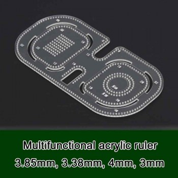 Multi functional acrylic chisel and corner ruler