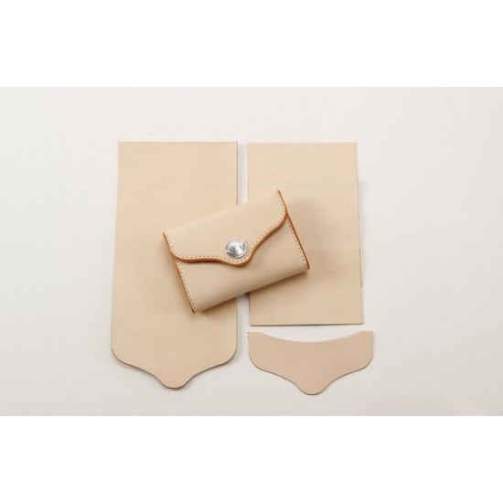 Precut leather material kit 3 fold coin purse M-22 Precut leather material kit 3 fold coin purse M-22