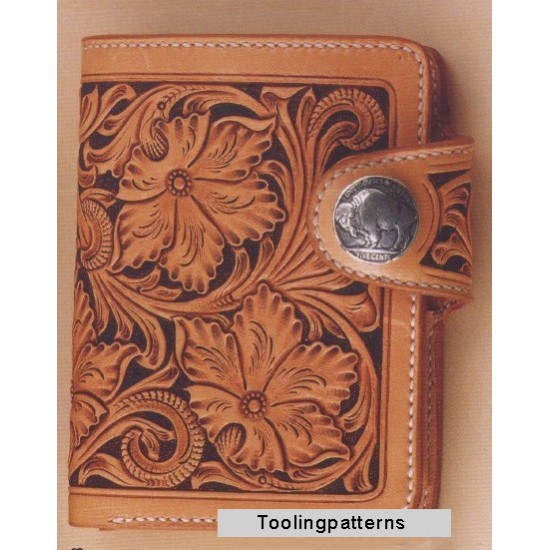 PDF leather craft pattern,leathercraft pattern,MS-04 short wallet tooling pattern,instant download,leather tracking pattern