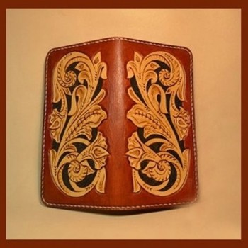 PDF Leather craft pattern long wallet pattern leather purse pattern Instant download western-3 leather tracking patterns