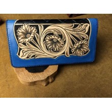 PDF Leather craft pattern long wallet pattern leather purse pattern Instant download western-5 leather tracking patterns