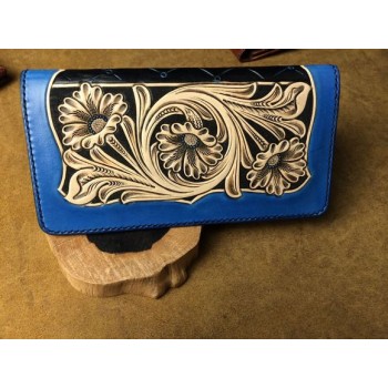 PDF Leather craft pattern long wallet pattern leather purse pattern Instant download western-5 leather tracking patterns