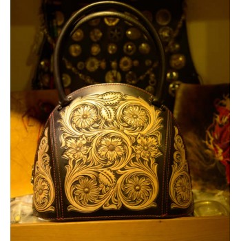 With instruction Leathercraft pattern sheridan Shell Bag Leather pattern leather bag pattern