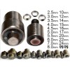 Eyelet installer dies for installer machine, grommet