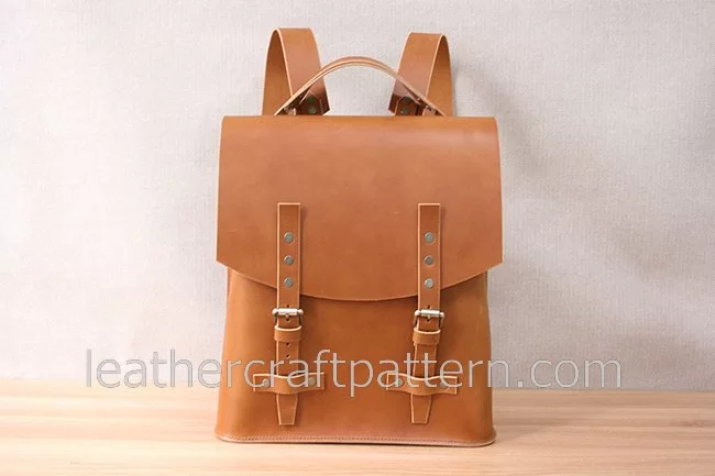With instruction - 3 ways leather backpack pattern PDF instant