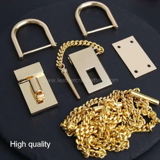 Clasp Purse Buckles Bag Lock Chain Handbag Turn Clip Making Locks