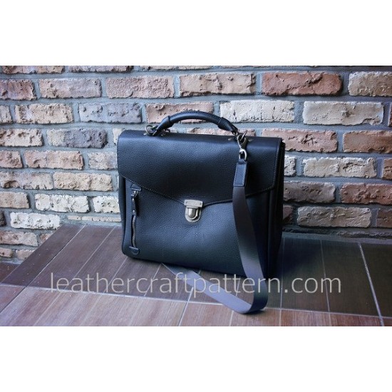 Bag Pattern Briefcase Pattern Man shoulder bag PDF ACC-17 leather craft patterns leather art leather supply 