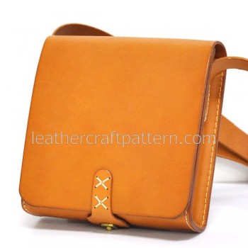 Leather bag sewing patterns leather craft pattern messenger bag pattern ACC-23 PDF instant download
