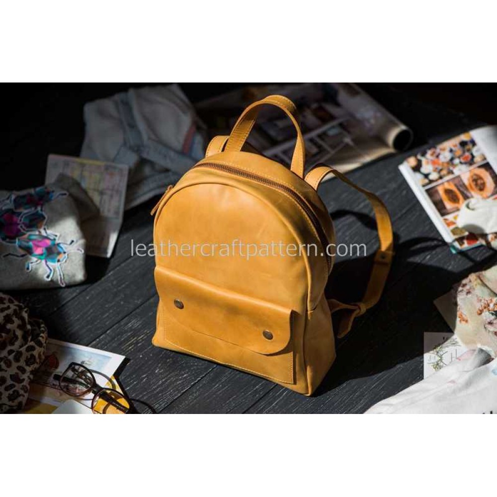 With instruction Leather bag sewing pattern ACC36 rucksack bag