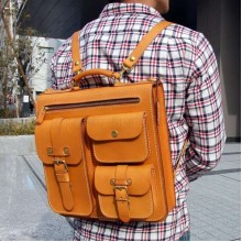 With instruction - 3 ways leather backpack pattern PDF instant download ACC-40
