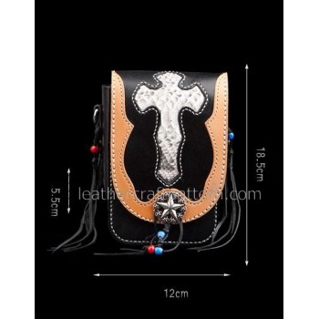 With instruction leather waist bag pattern Locomotive pocket pattern PDF instant download ACC-51