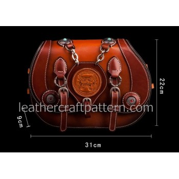 With instruction Leather bag pattern Harley Davidson motorcycle bag PDF instant download ACC-53
