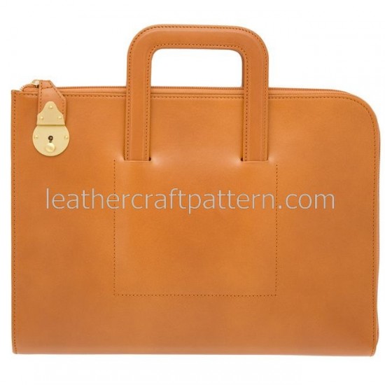 With instruction leather bag pattern PDF briefcase pattern download ACC-54