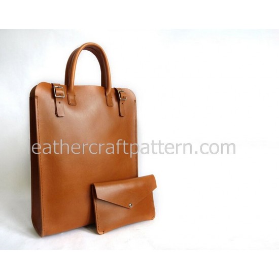 With instruction - PDF sewing patterns Tote Bag pattern handbag instant download ACC-56 leather craft leather working pattern 