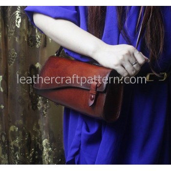 Leather bag pattern women shoulder pattern bag sewing pattern PDF instant download ACC-62