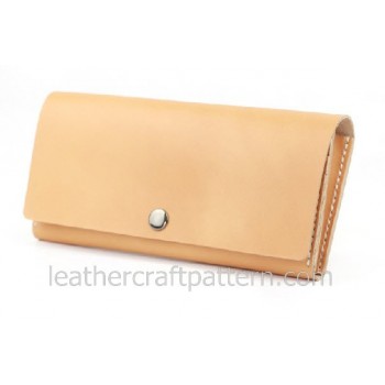 Leather wallet pattern, long wallet pattern, PDF download, LWP-02, leather art leather craft patterns leathercraft patterns hand stitched pattern