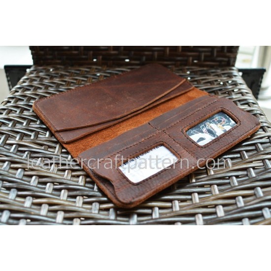 Leather wallet patterns PDF insant download LWP-06 leathercraft patterns, leather bag sewing patterns