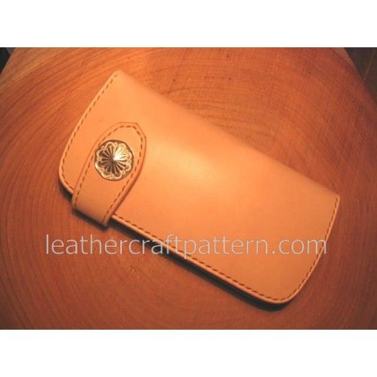 Leather wallet pattern long wallet pattern PDF LWP-15 leather craft leather working leather working patterns bag sewing
