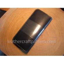 Leater wallet pattern long wallet pattern PDF LWP-17 leather craft leather working leather working patterns bag sewing