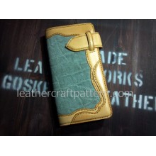 Leather bag patterns long wallet pattern PDF LWP-21 leather craft leather working leather working patterns bag sewing