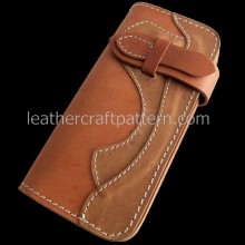 With instruction leather wallet pattern long wallet pattern PDF download, LWP-24,leather purse pattern leathercraft pattern hand stitched pattern