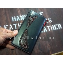 Leather bag pattern long wallet pattern PDF LWP-25 leather craft leather working leather working patterns bag sewing