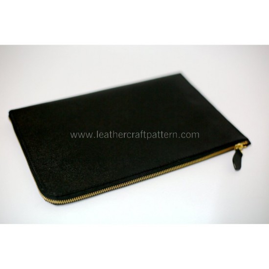 With instruction - Leather clutch pattern PDF instant download LWP-40