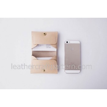 Leather wallet pattern card holder pattern SLG-15 PDF instant download, leathercraft patterns,  leather patterns, leather template