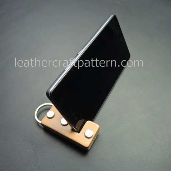 Leather cell phone stand pattern PDF instant download SLG-28