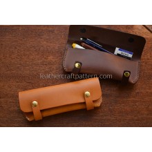 Leather template pencil case pattern SLG-32 PDF instant download leather craft patterns