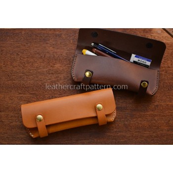Leather template pencil case pattern SLG-32 PDF instant download leather craft patterns