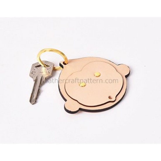 Leather key fob key pendant pattern SLG-33 PDF instant download, leathercraft patterns, leather patterns, leather template