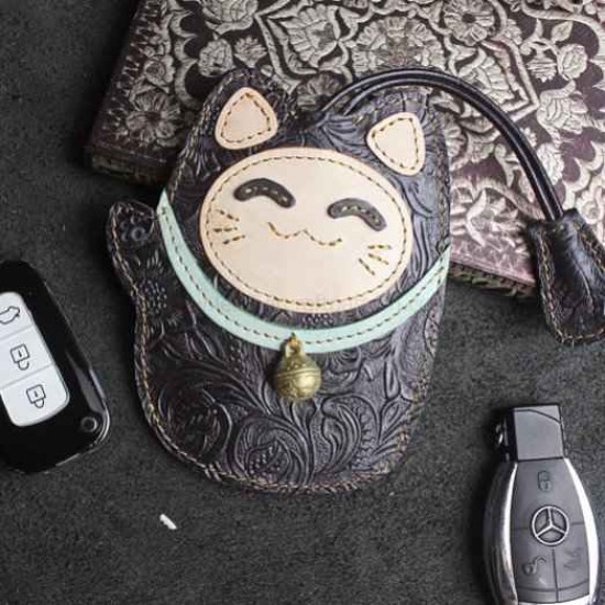 Leather key holder pattern PDF instant download SLG-67