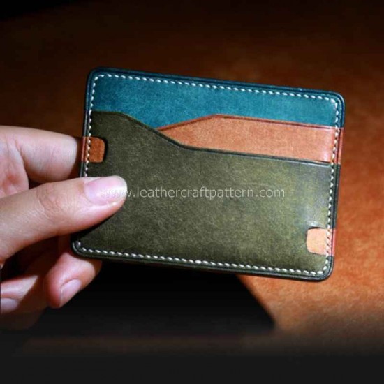 Leather Card sleeve pattern PDF instant download SLG-78