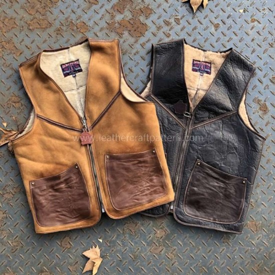 Leather vest pattern pdf instant download SLG-88