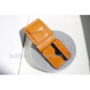 Bag sewing patterns short wallet patterns PDF instand download SWP-07 leather craft leather working pattern