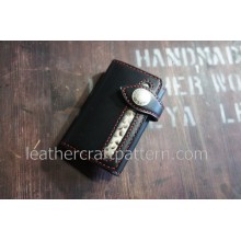 bag sewing pattern short wallet pattern PDF SWP-21 leather craft leather working leather working patterns bag sewing