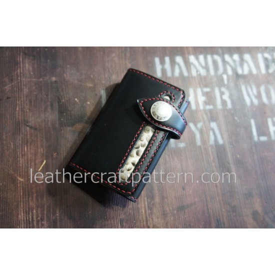 bag sewing pattern short wallet pattern PDF SWP-21 leather craft leather working leather working patterns bag sewing